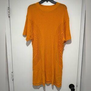 H&M Orange Crochet Cotton Dress